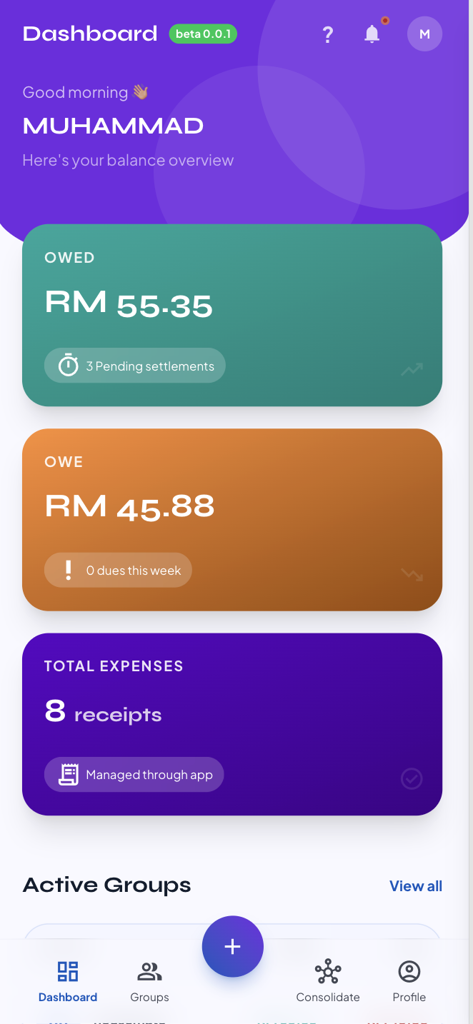 KongsiPay mobile preview